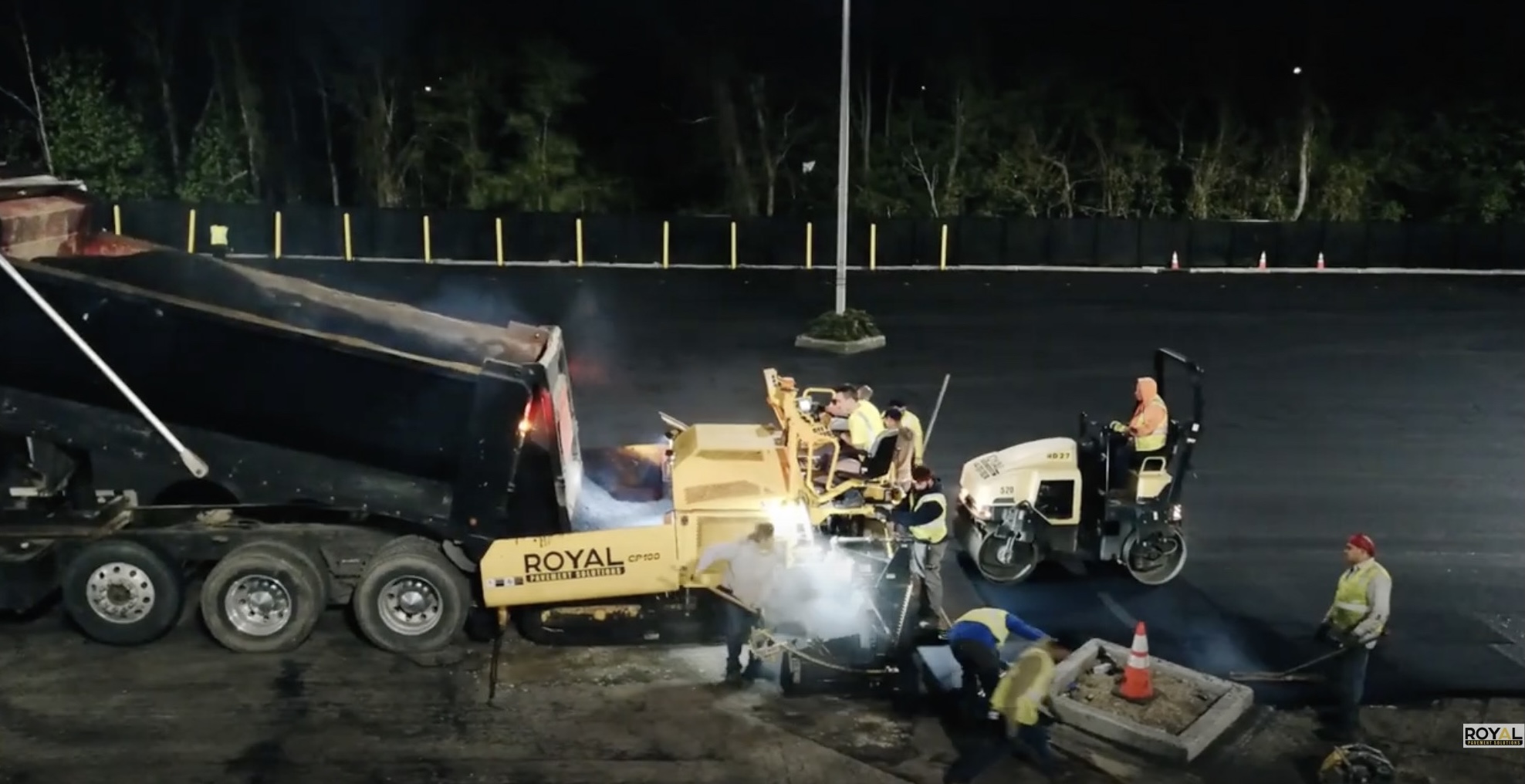 Parking Lot at Night: Is Asphalt Work Possible?